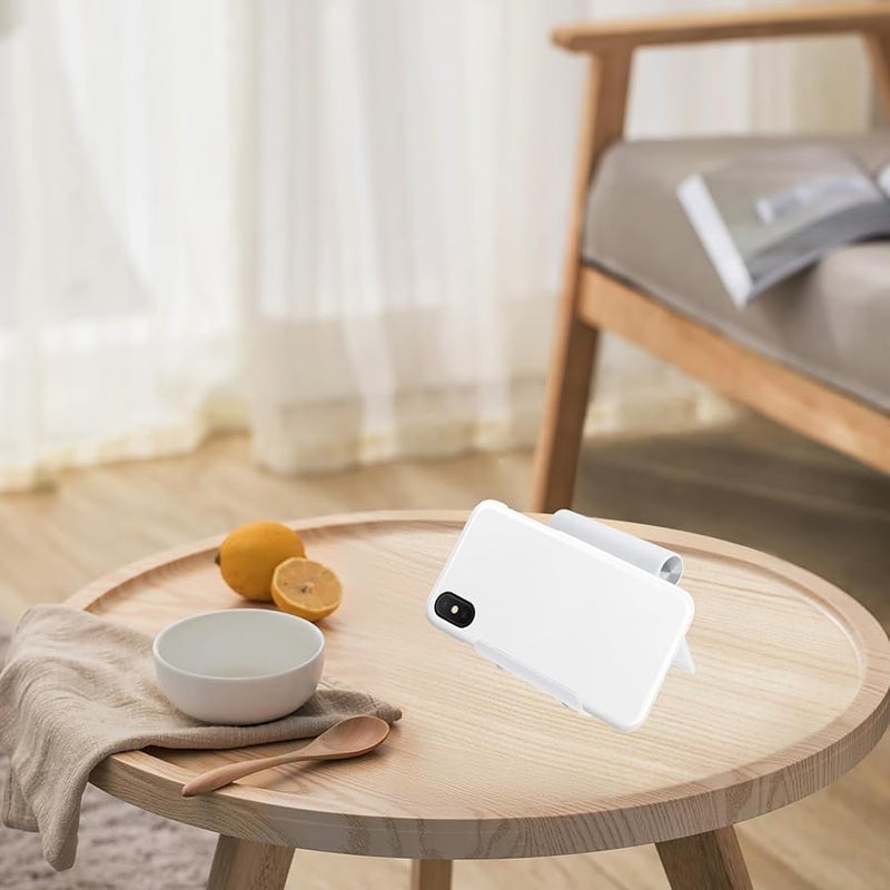 Foldable Desktop Phone Stand Adjustable Tablet Holder Compact Travel Home Use White - Image 5